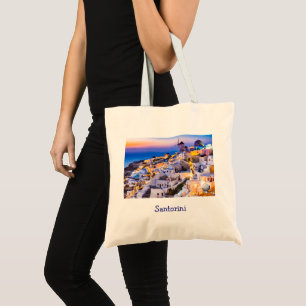 Elegant Santorini Griechenland Landschaftlich Tragetasche