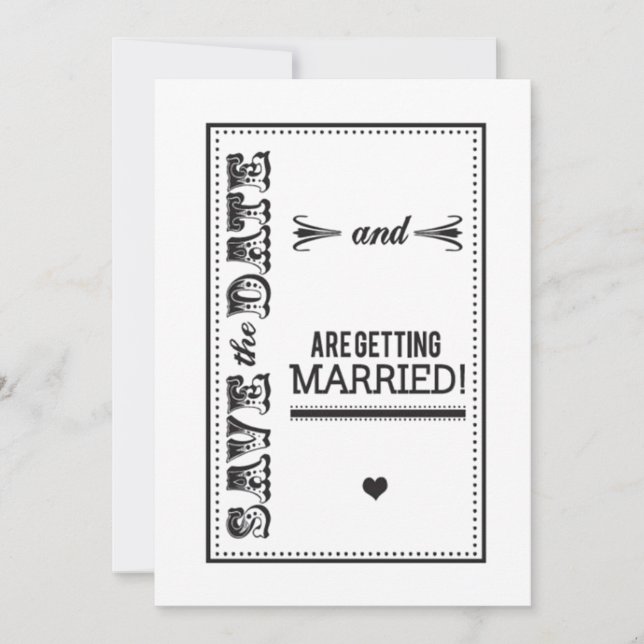 Elegant Save the Date (Vorderseite)