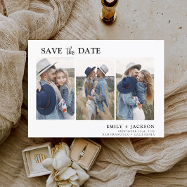 Elegant Save the Date 3 Foto Einfach
