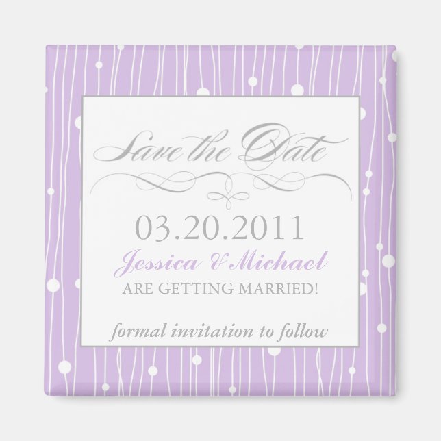 Elegant Save the Date Magnet (Vorne)