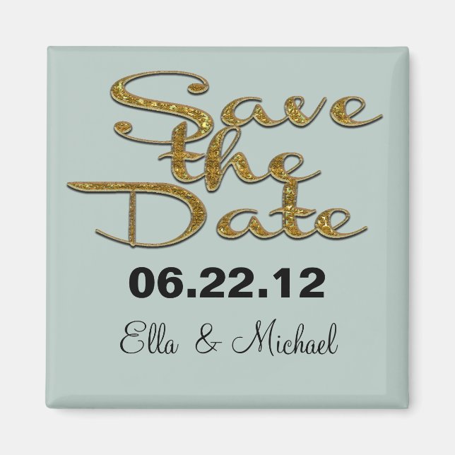 Elegant Save the Date Magnet (Vorne)
