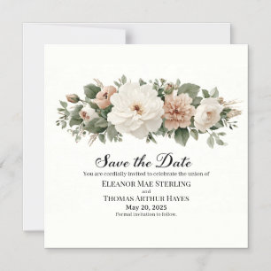 Elegant "Save the Date" mit romantischen Wasserfar Magneteinladung