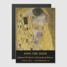 Elegant Save the Date mit "The Kiss" Version 2