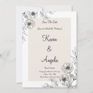Elegant Save the Date Weeding Einladung