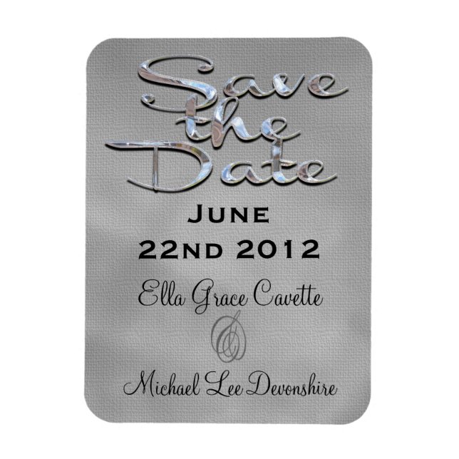 Elegant Save the Date Winter Magnet (Vertikal)