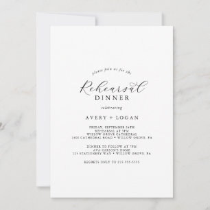 Élégant scénario de répétition Dîner Invitation