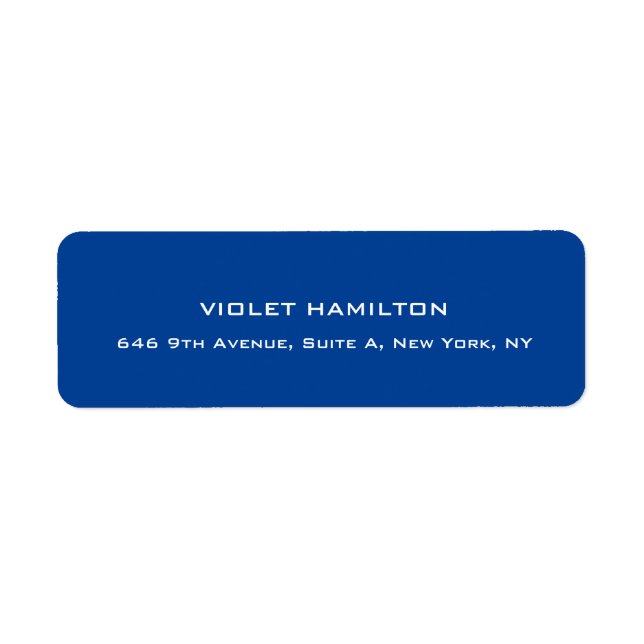Elegant Schlicht Simple Deep Blue Beruflich Modern (Vorne)