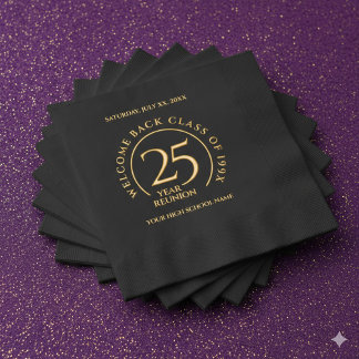 Elegant School College University 25-Year Reunion Servietten Mit Folie