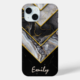 Elegant schwarz grau einzigartig geometrisch Case-Mate iPhone hülle