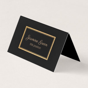 Elegant Schwarz und Gold Visitenkarten