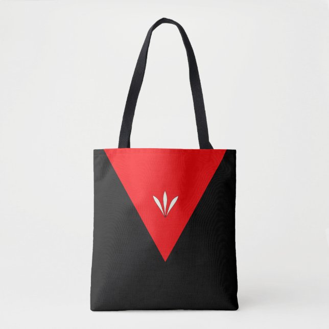 Elegant Schwarz und Rot Tasche (Vorderseite)