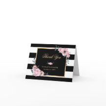 Elegant Schwarz und Weiß Streifen rosa Blüte