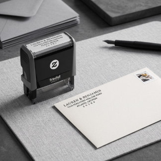 Elegant schwarze Typografie Permastempel