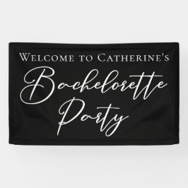 Elegant Schwarze Weiße Junggesellinnenabschied-Per Banner