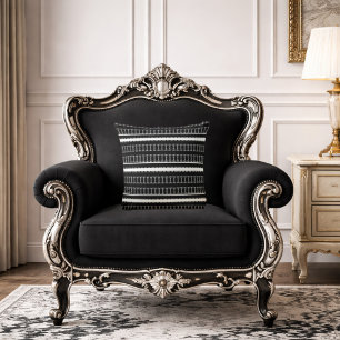 Elegant schwarzes Dekoratives  Kissen