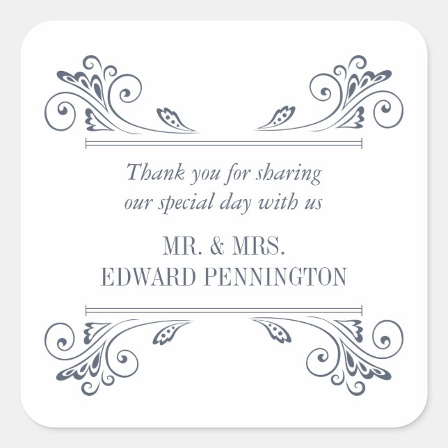 Elegant Sconce Wedding Sticker (Vorderseite)