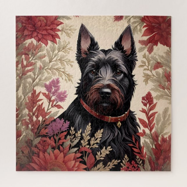 Elegant Scottish Terrier Dog Portrait (Vertikal)