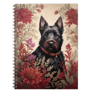 Elegant Scottish Terrier Dog Portrait Notizblock