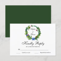 Elégant Scottish Thistle Floral Wedal Cartes RSVP