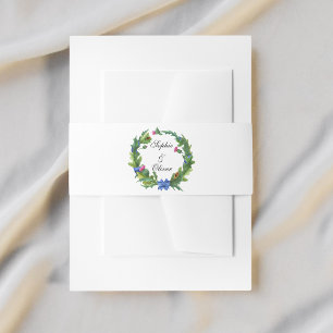Elegant Scottish Thistle Floral Wedding Einladungsbanderole