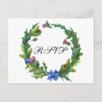 Elegant Scottish Thistle Wedding Meal Choice UAWG