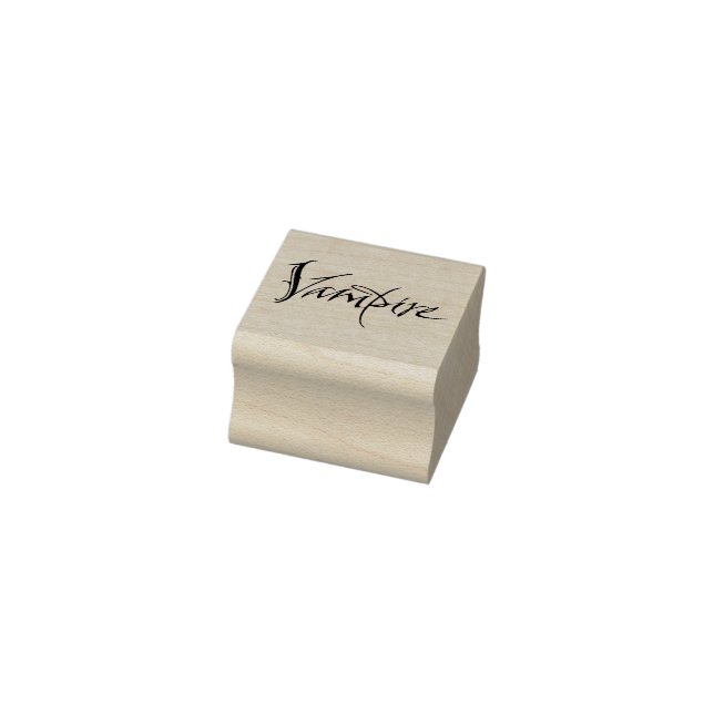 Elegant Scratched Lettering Vampire Halloween Gummistempel (Stempel)