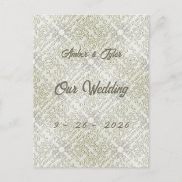 Elegant Scribble Pattern Postkarte