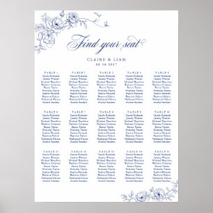 Elegant Scrip 15 Table Rose Hochzeitstabelle Poster