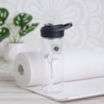 Elegant Script Aster September Geburtsname Blume Trinkflasche<br><div class="desc">Elegante,  minimalistische und moderne schwarze Hand gezeichnete aster Blume,  im September Geburt Blume mit individuellem Namen in elegantem Drehbuch,  personalisiertes Geschenk für jeden Anlass,  einschließlich Geschenke für die Menschen in Ihrer Hochzeit.</div>