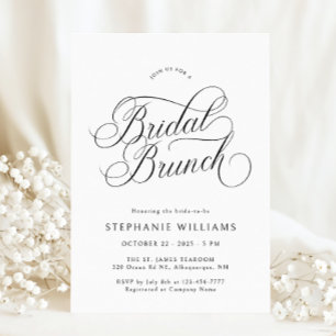 Élégant Script Bridal Brunch Invitation