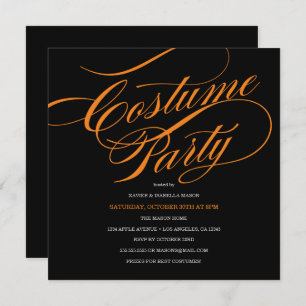 Élégant Script Costume Party Invitation