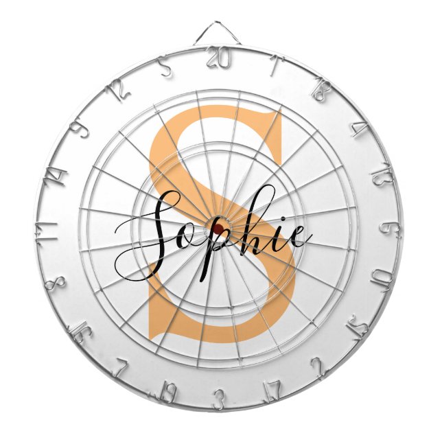 Elegant Script Custom Name Personalized Gift Dartscheibe (vorne)