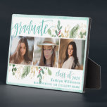 Elegant Script Eucalyptus Greenery Grad 3 Foto Fotoplatte<br><div class="desc">Elegantes Script Eukalyptus Greenery Abschluss 3 Foto Plaque. Glückwünsche die GRAD! Herzlichen Glückwunsch zu ihrem wohlverdienten Erfolg und feiern sie mit dieser schönen Tischplatte mit Ständer Ständer. Alle Texte sind so vorbereitet,  dass Sie sie einfach und schnell mit Ihren eigenen Details personalisieren können.</div>