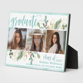 Elegant Script Eucalyptus Greenery Grad 3 Foto Fotoplatte