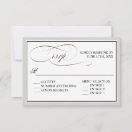 Élégant script fleurit RSVP avec n'importe quelle
