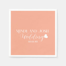 Elegant Script floating heart Serviette