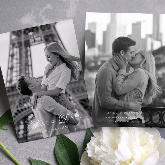 Elegant Script Font Photo Save the Date (Von Creator hochgeladen)