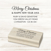 Elegant Script Holiday Return Address 