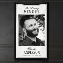 Elegant Script In Loving Memory Photo Memorial