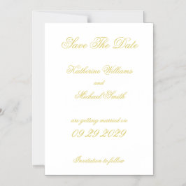 Elegant Script Island Citrus Wedding Save The Date Magneteinladung
