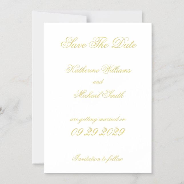 Elegant Script Island Citrus Wedding Save The Date Magneteinladung (Vorderseite)