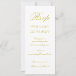 Elegant Script Island Citrus Yellow Wedding RSVP Einladung