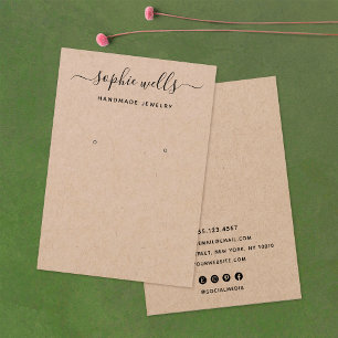 Élégant Script Kraft Porteur d'écran d'oreille