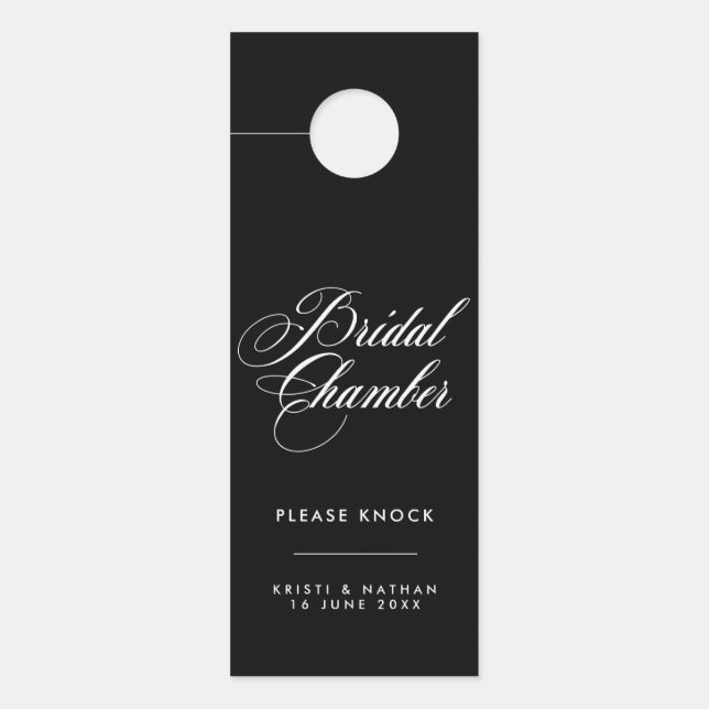 Élégant Script Mariage de chambre de mariage signe (Devant)