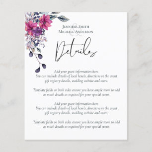 Élégant Script Mariage Détails Modèle Boîtier