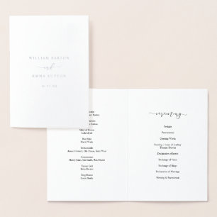 Élégant Script Mariage programme de cérémonie Arge