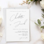 Elegant Script Minimalist Ivory Wedding  Einladung<br><div class="desc">Set the tone for your big day with this Elegant Script Minimalist Wedding Invitation Template, designed with timeless simplicity and modern charm. Featuring flowing handlettering script paired with clean san serif text on an ivory background, this invitation blends classic romance with contemporary style. Perfect for couples seeking a refined, understated...</div>