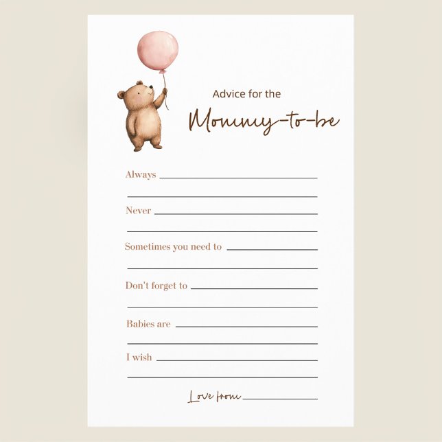 Elegant Script Mommy To Be Trivia Brown Minimalist Flyer (Von Creator hochgeladen)