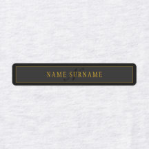 Elegant Script Monogram Black & Gold