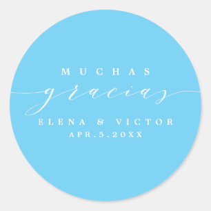 ELEGANT SCRIPT MUCHAS GRACIAS DANK IHNEN STICKER